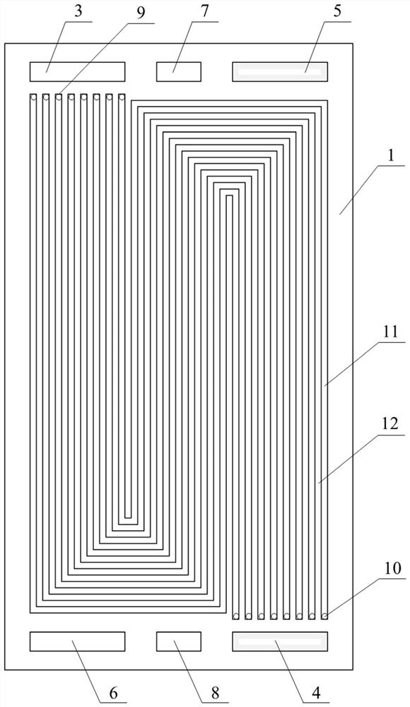 A temperature-controlled bipolar plate with inner fins and its working method