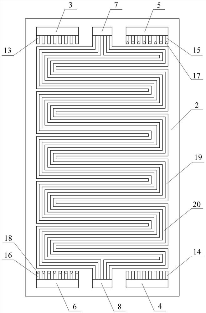 A temperature-controlled bipolar plate with inner fins and its working method