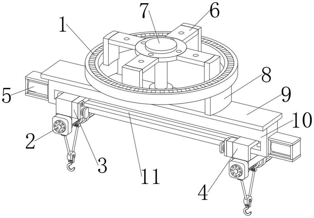 Electric single-beam crane for annular track