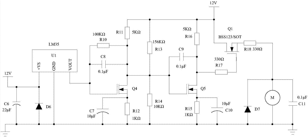 Output-amplifier-stage temperature control intelligent exhaust system