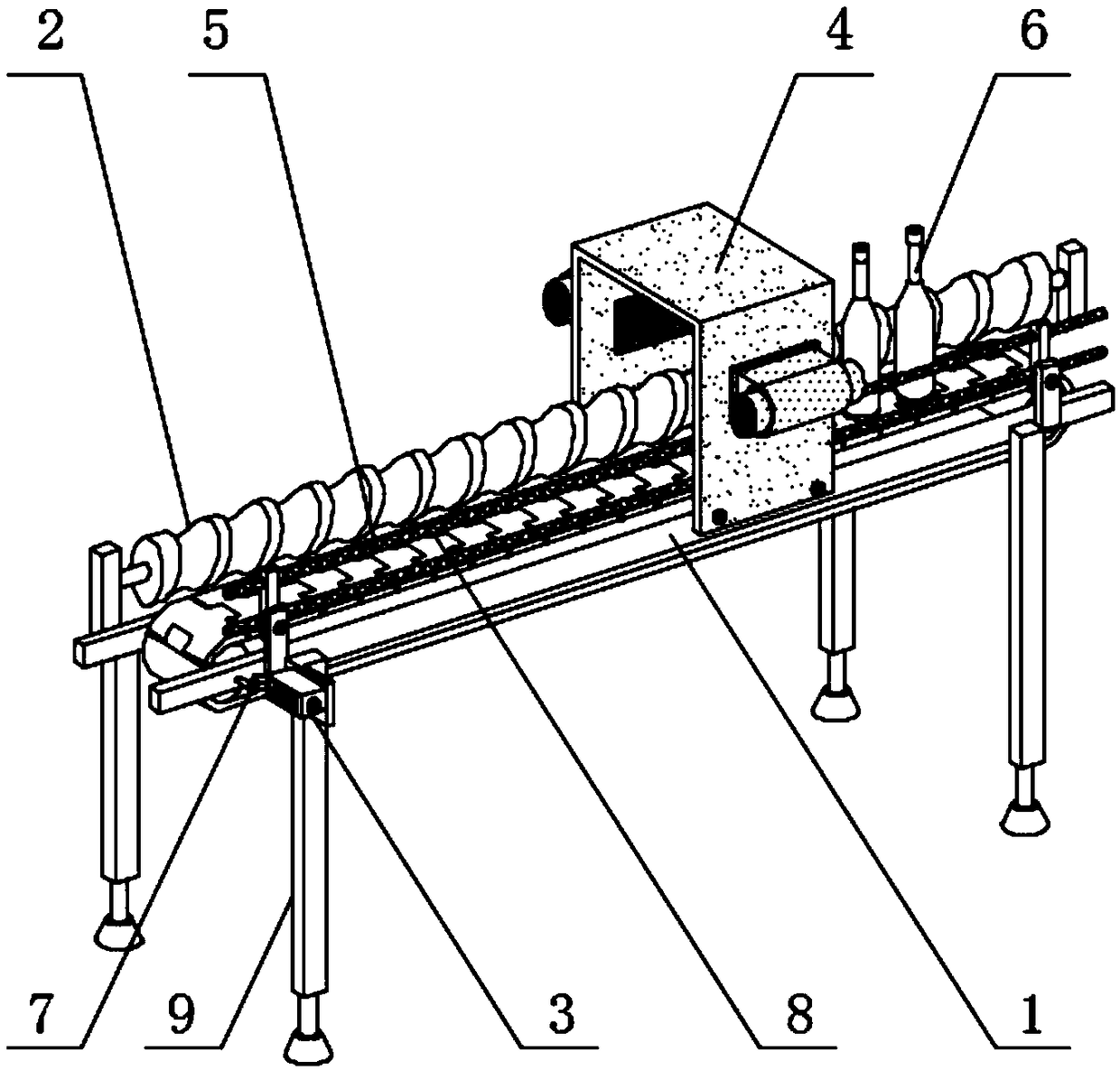 Conveyer device of packaging machine