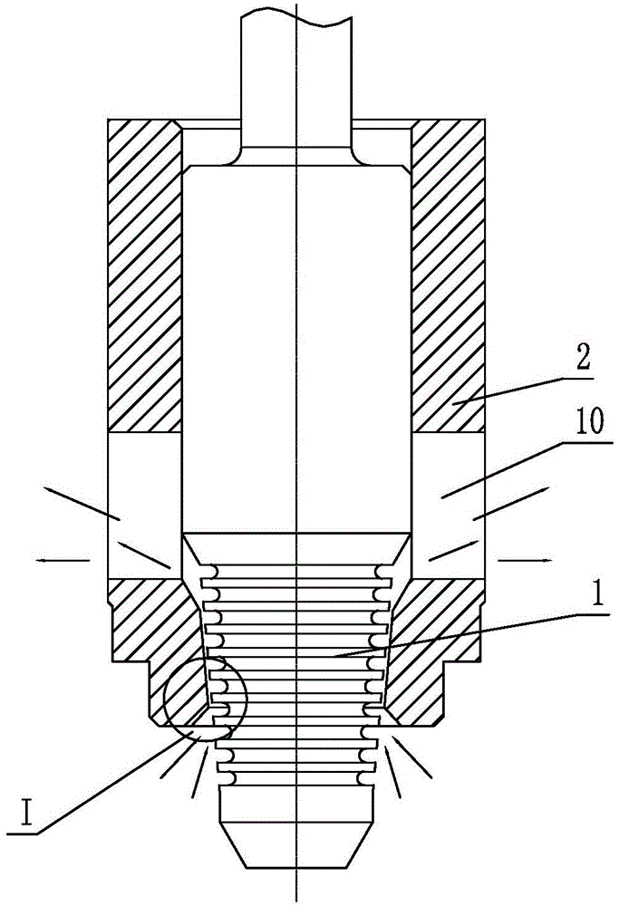 Valve element structure with high pressure difference and low flow