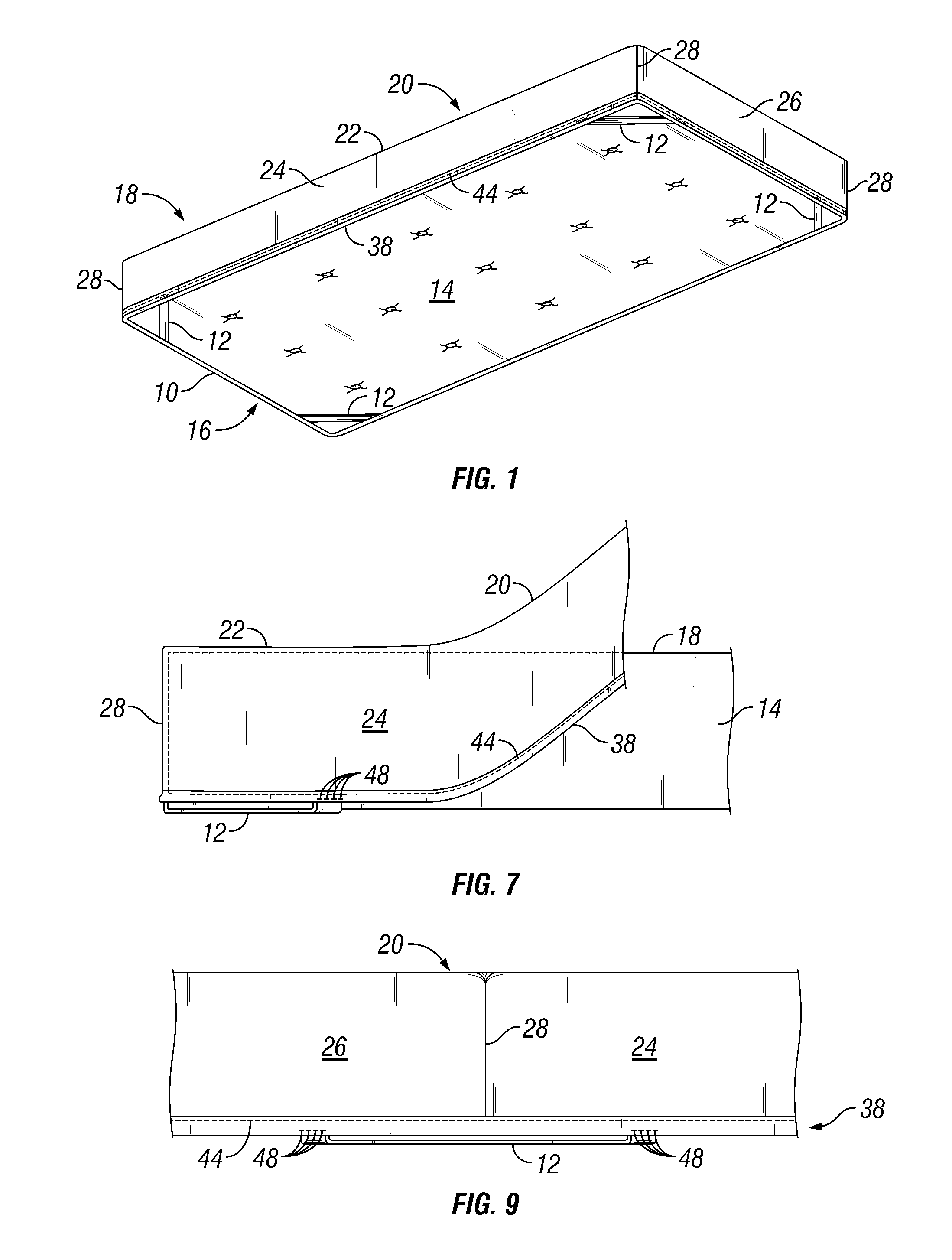 Fitted covering having diagonal elastic bands