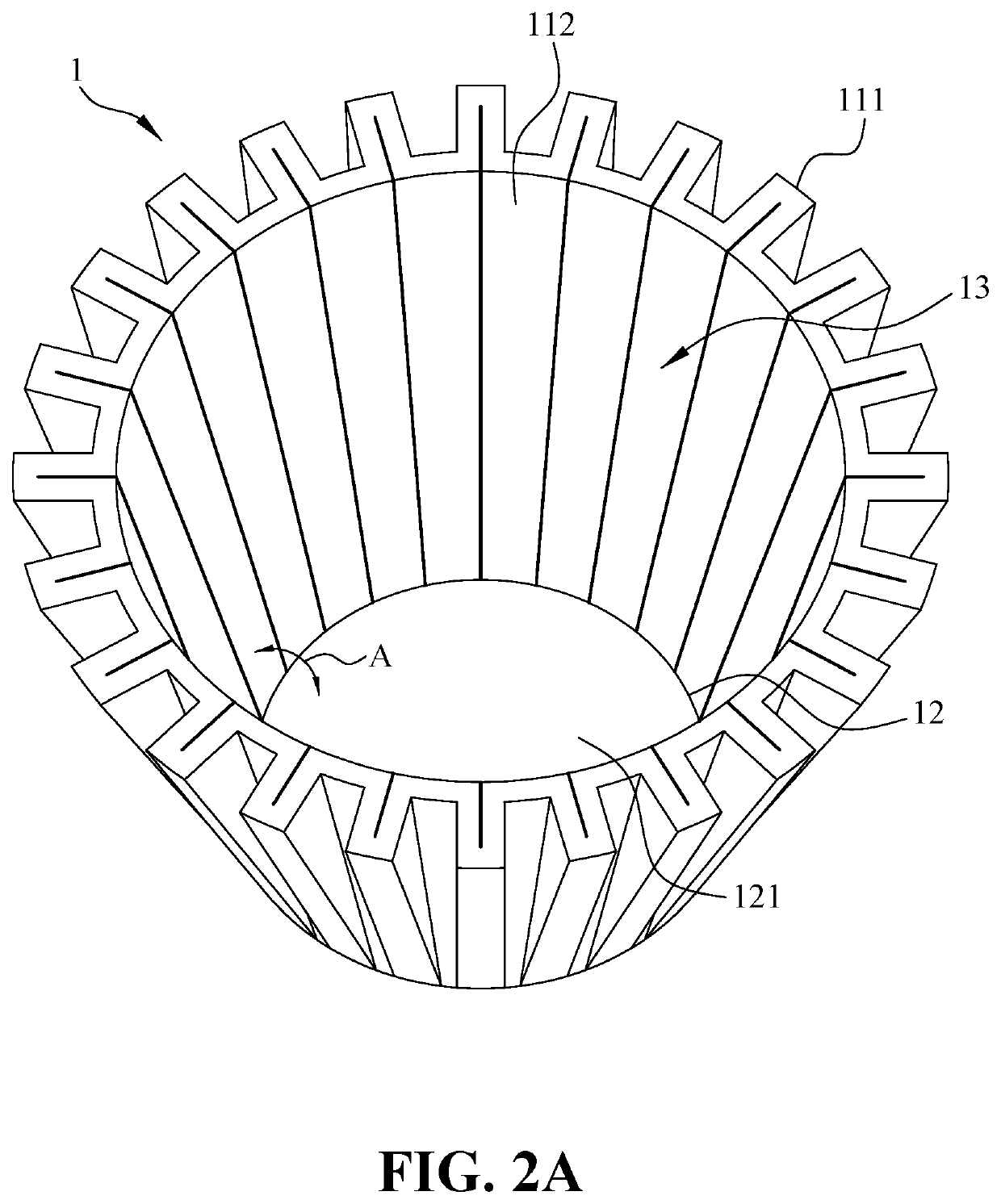 LED lamp heat dissipation structure with outward corrugations and reflector function