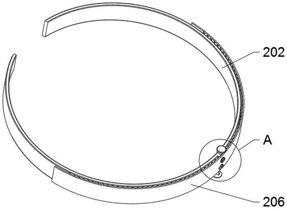 Windowless ring main unit internal contact temperature inspection device