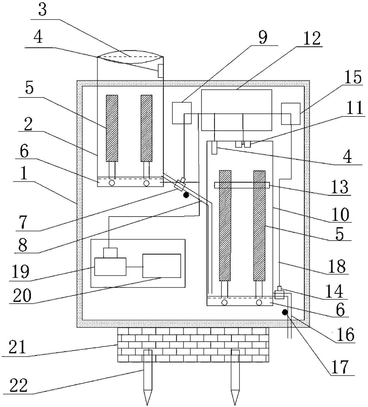 Anti-freeze rain gauge based on infrared distance measurement and control method
