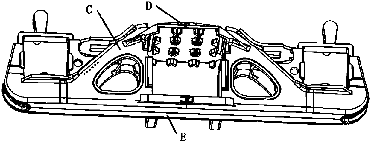 Clamp used for water cutting of side frame casting of railway wagon