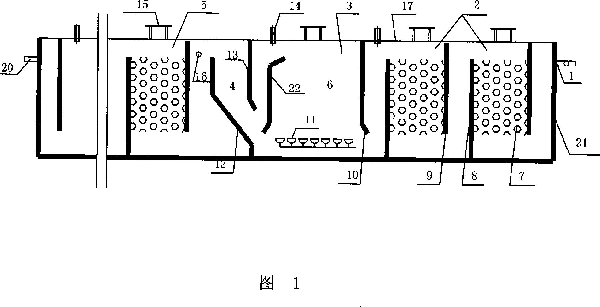 Sewage treatment device with denitrification function