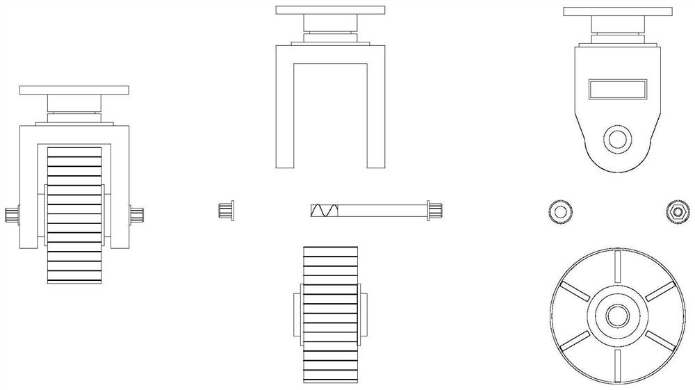 Universal wheel assembling and marking integrated equipment