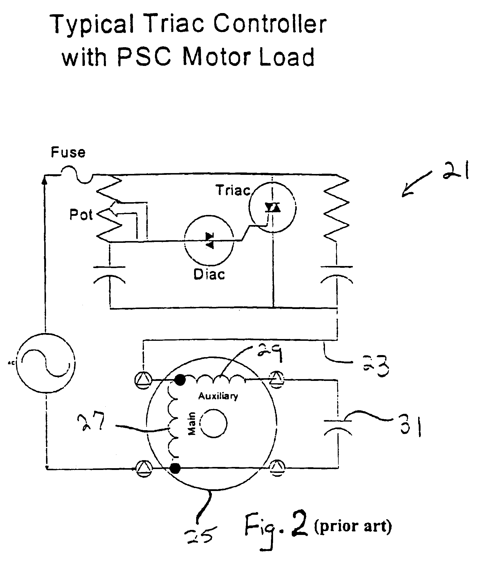 Variable speed controller for air moving applications using an AC induction motor