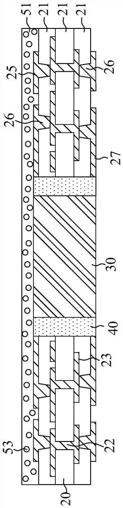 Circuit board with buffer layer and heat conduction admixtures