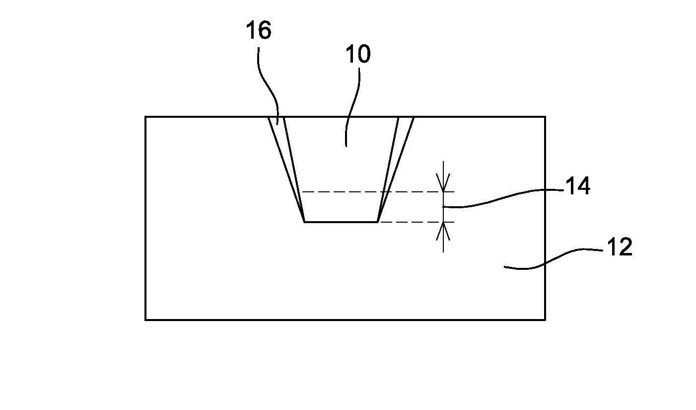 Method for producing a deep trench in a microelectronic component substrate