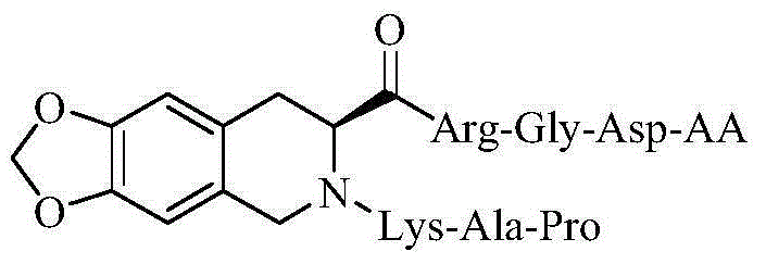 N-(PAK)-2,3-dioxide-isoquinoline-7-formyl-RGDV/F, synthesis, activity and application thereof