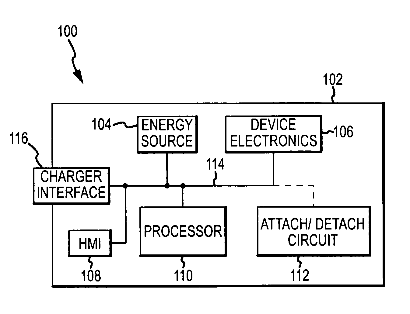 Energy source isolation and protection circuit for an electronic device