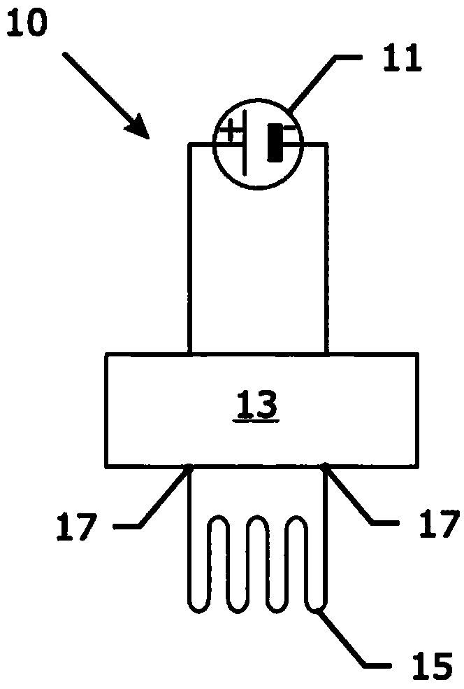 Vehicle seat heating element comprising a heating cable with metallic filaments