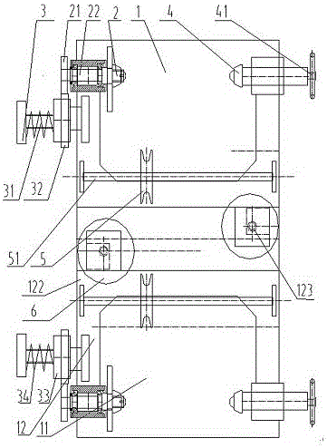 Double-plate pay-off rack with mechanical arm sterilizing system