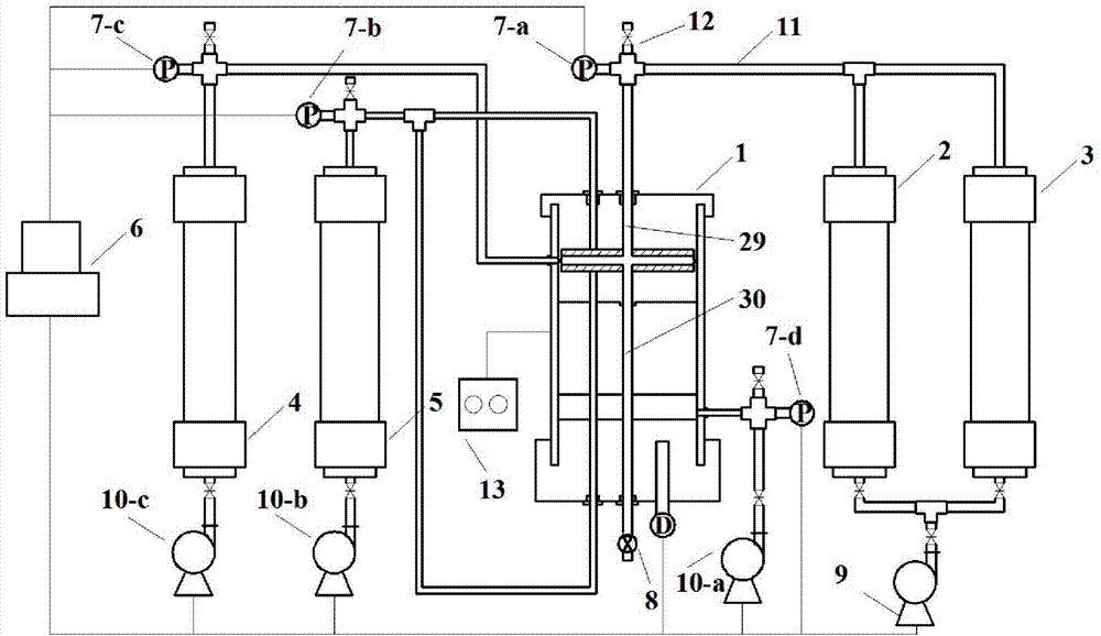 Simulation experimenting device and method for high-temperature and high-pressure reinforced well wall drilling fluid