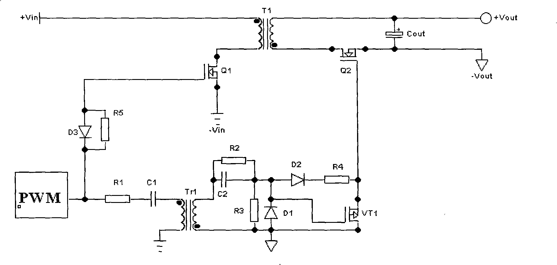 Synchronous rectification driving circuit of flyback circuit