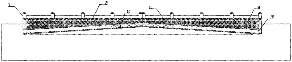Highway green belt and construction method thereof