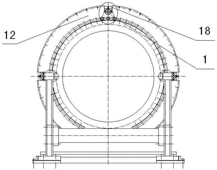 Flue gas turbine adjustable diffusion section structure
