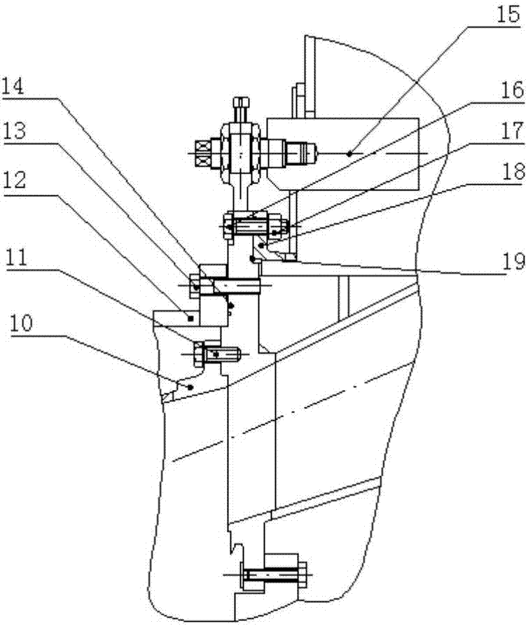 Flue gas turbine adjustable diffusion section structure