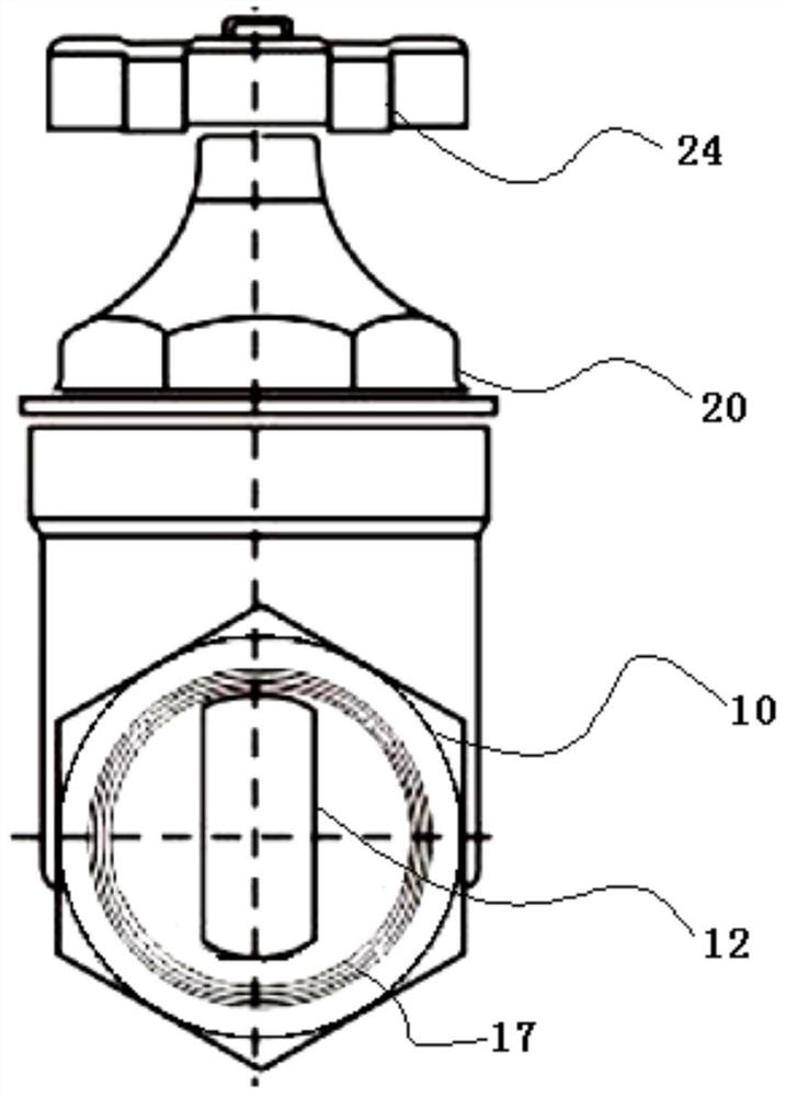 Threaded soft sealing gate valve capable of effectively reducing fluid resistance and using method