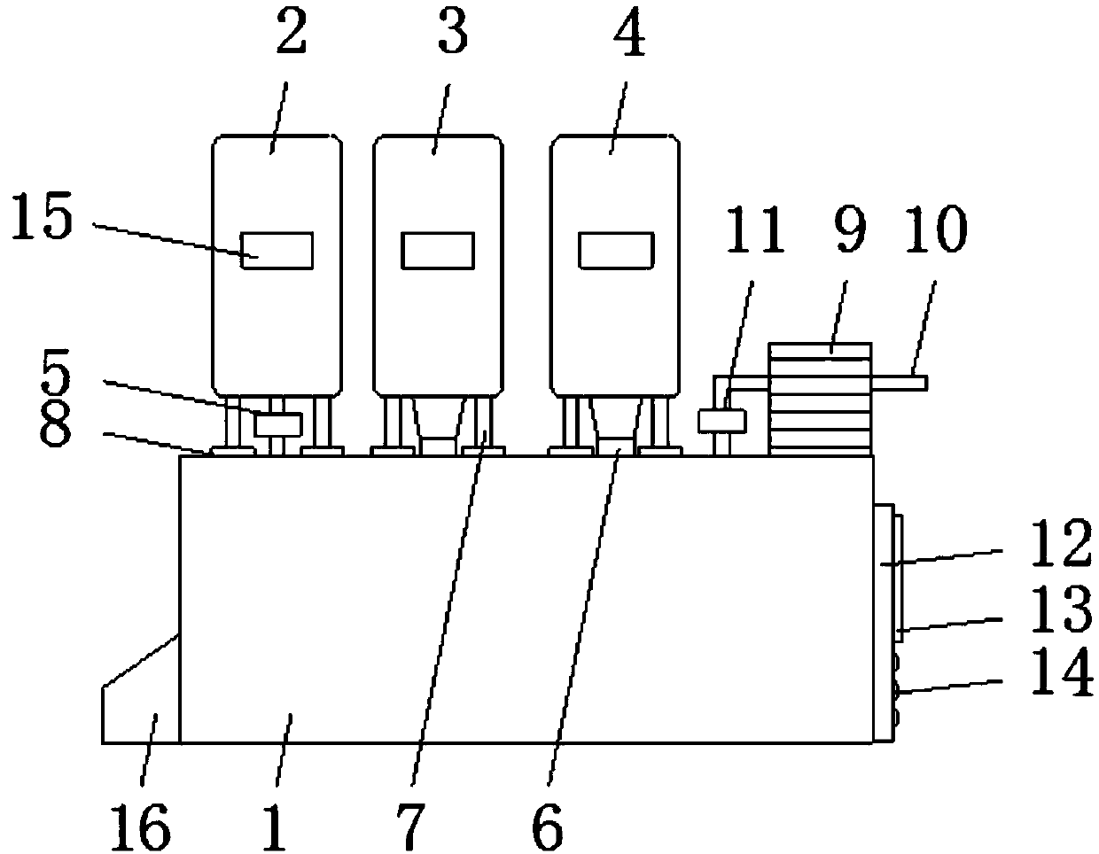 Concrete proportioning device