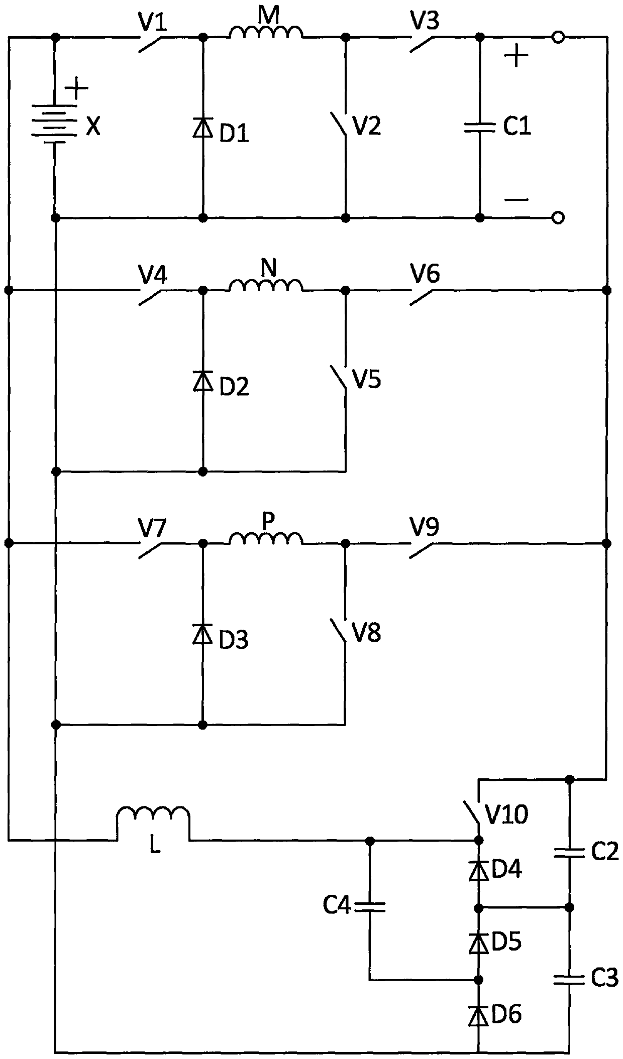 Switched reluctance generator current conversion system with self-variable power generation voltage self-charging function