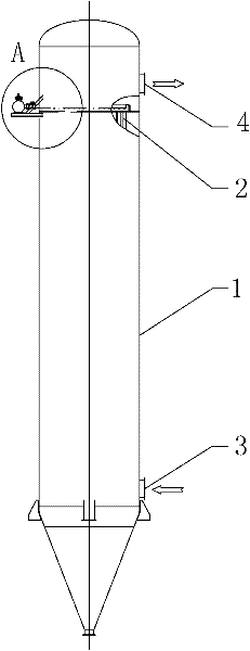 Blast furnace coal gas overlong pulse bag type dust collector