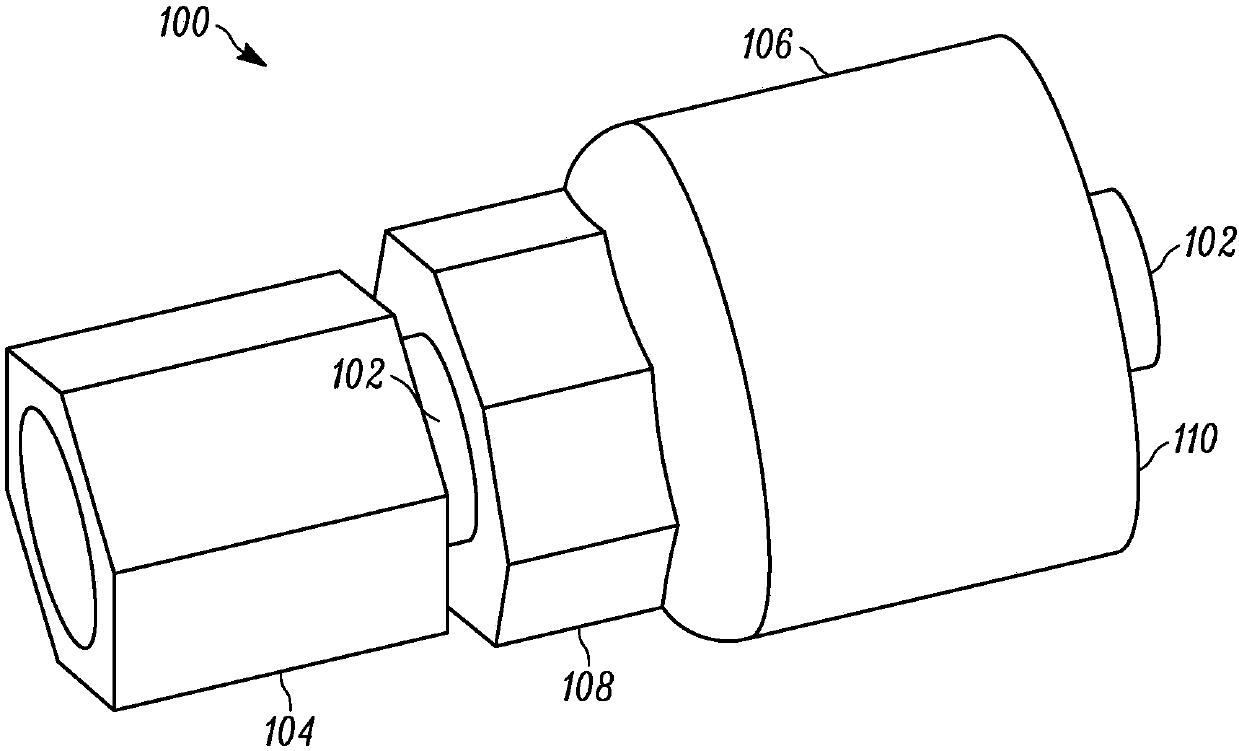 Eight sided forged ferrule staking crimped fitting and method of manufacture thereof