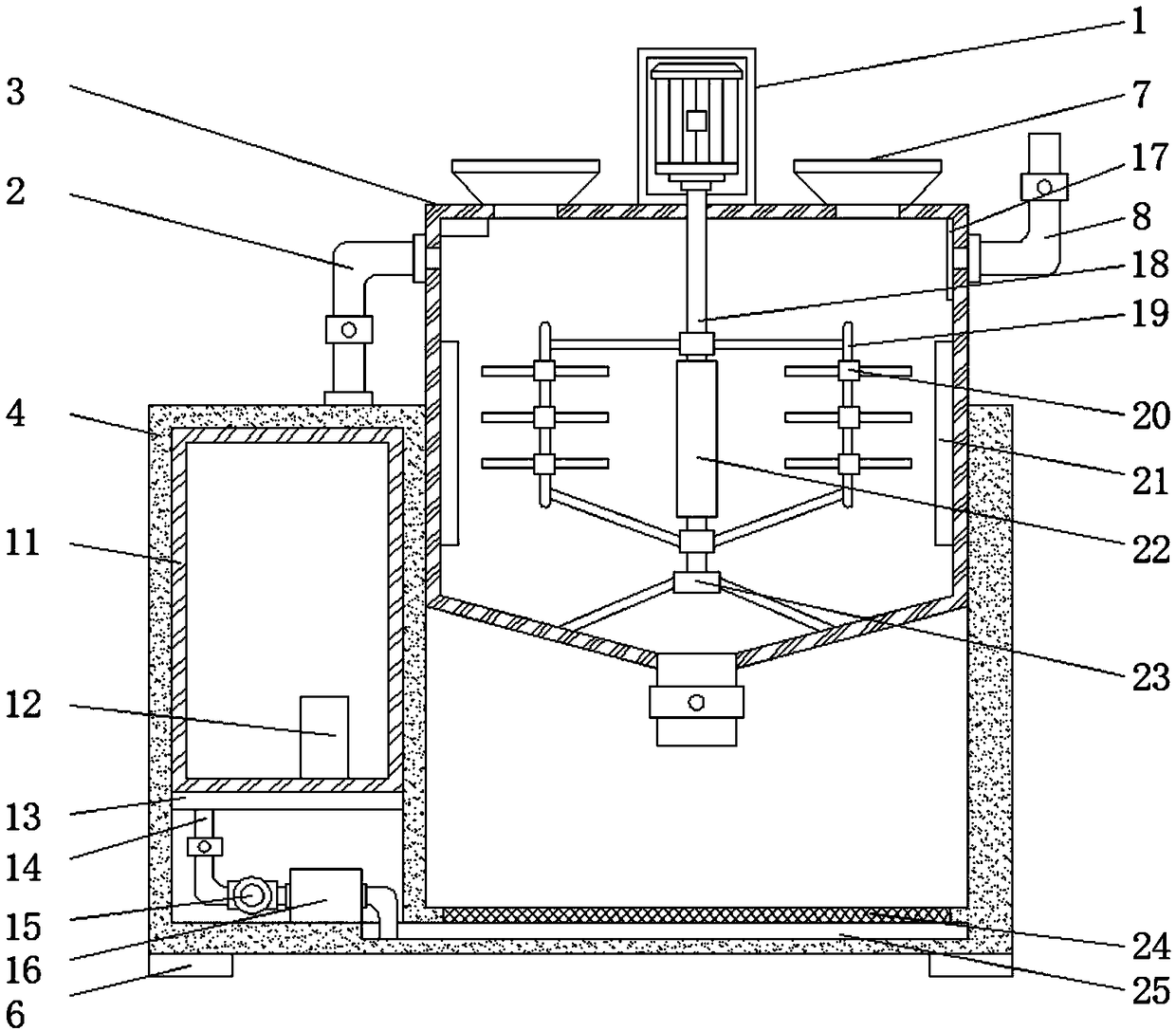 Processing and mixing device for pharmaceutical engineering