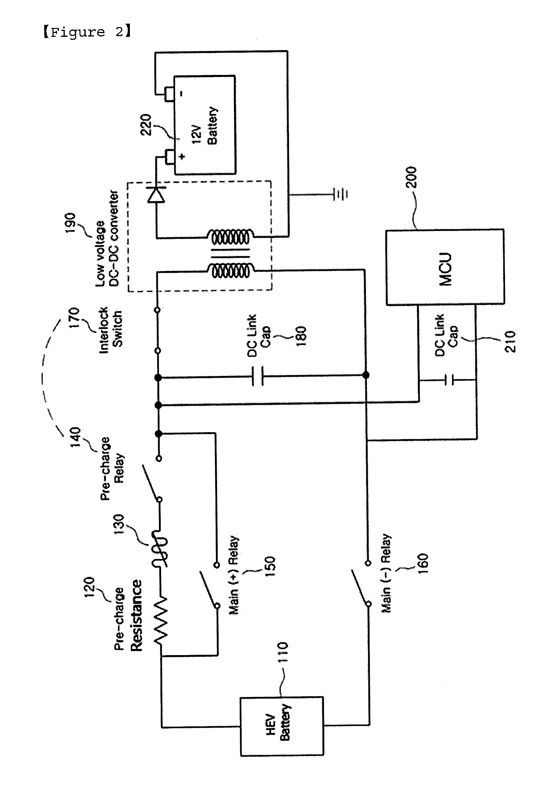 Circuit Apparatus for Protecting a Pre-Charge Resistance Using an Interlock Switch