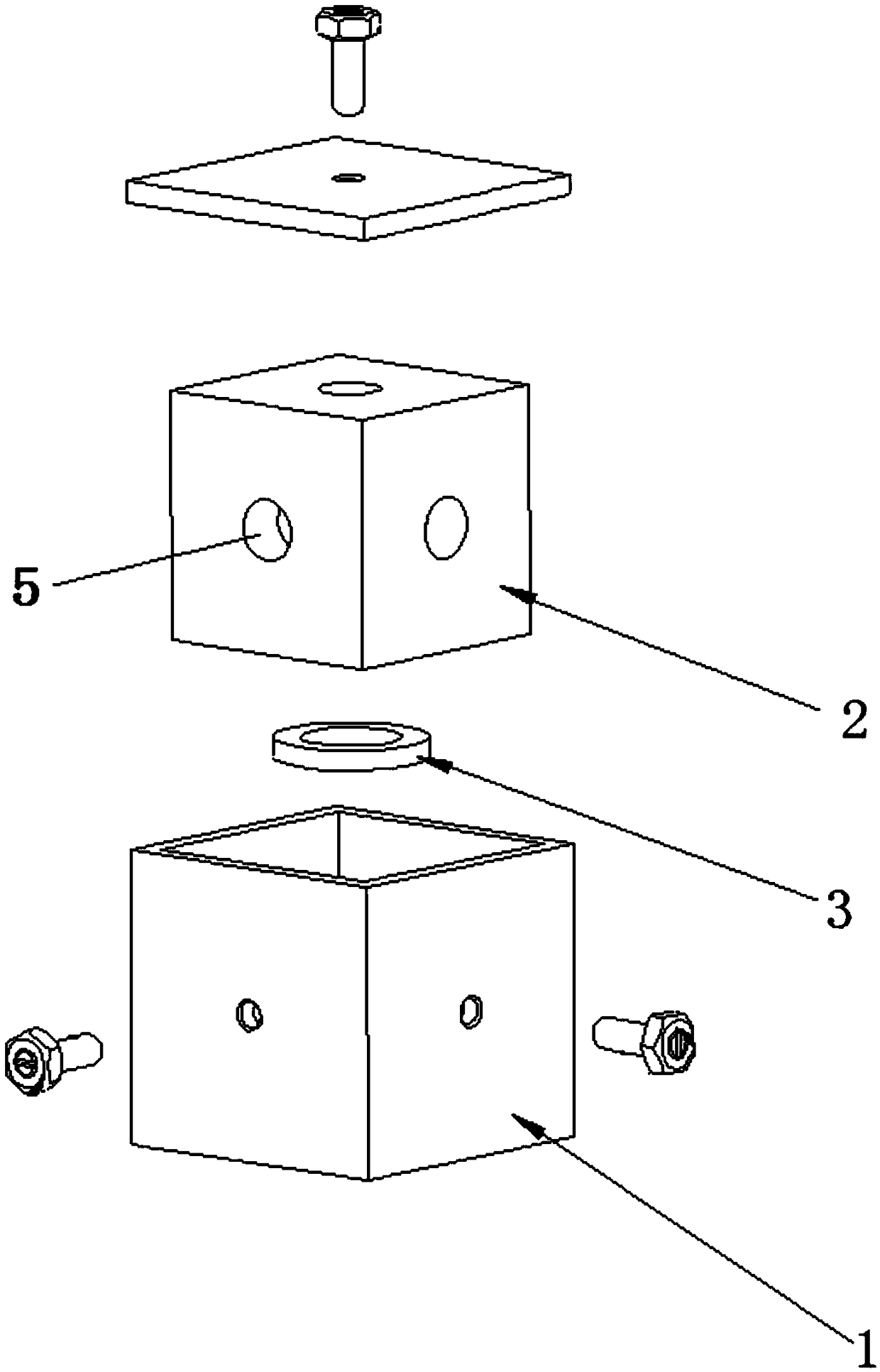 Recessed cavity three-mode resonant structure and filter comprising same