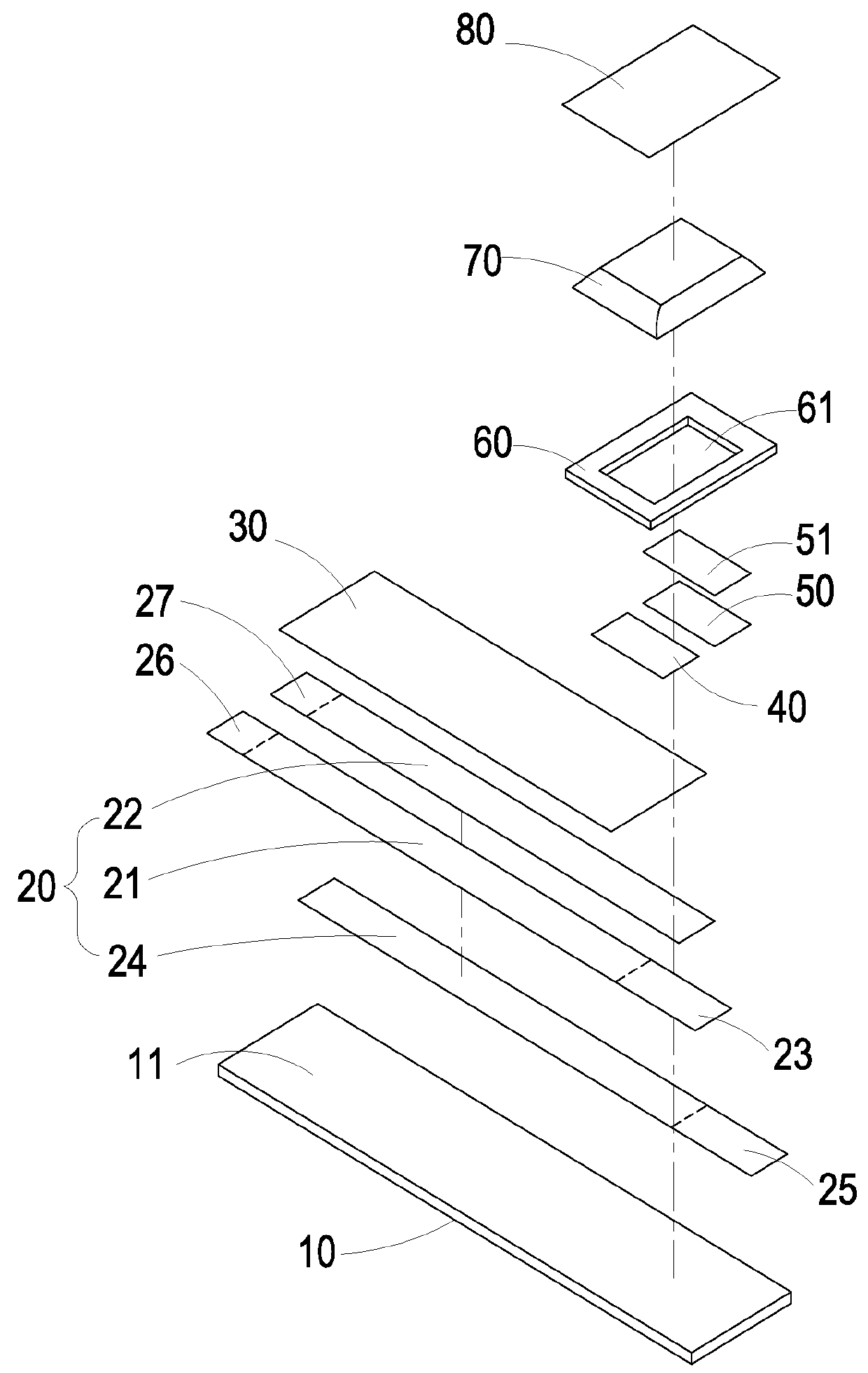 Planar dissolved oxygen sensing electrode and manufacturing method thereof