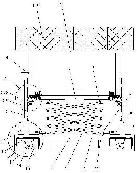 Height adjusting and positioning device for building scaffold