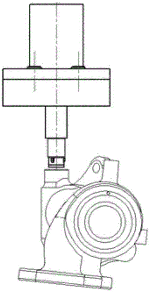 Floating press-fitting turbine shell bushing device and aligning positioning method