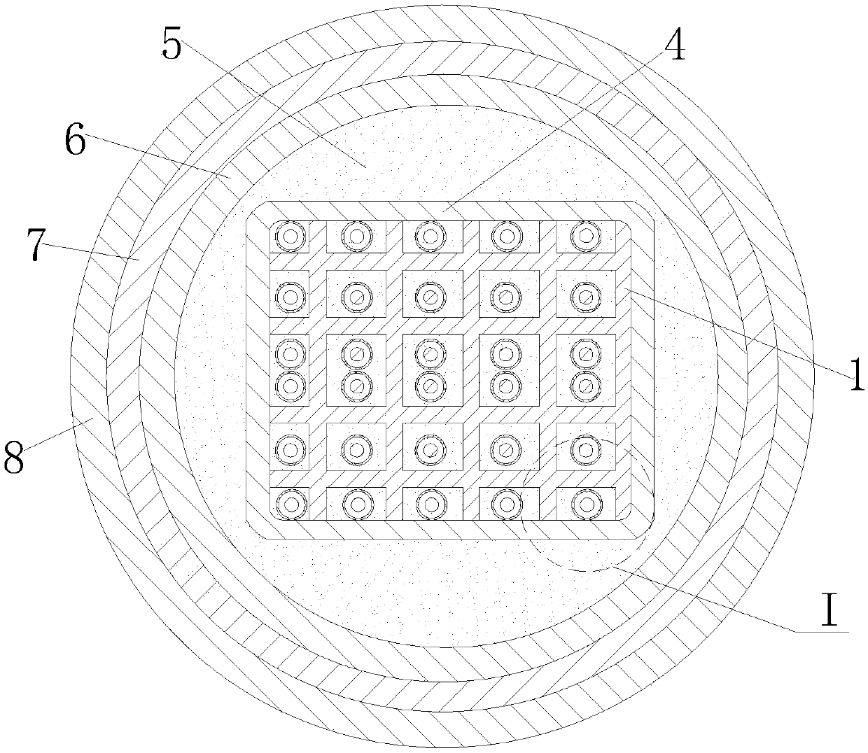 Fluoroplastic anti-internal damage cable