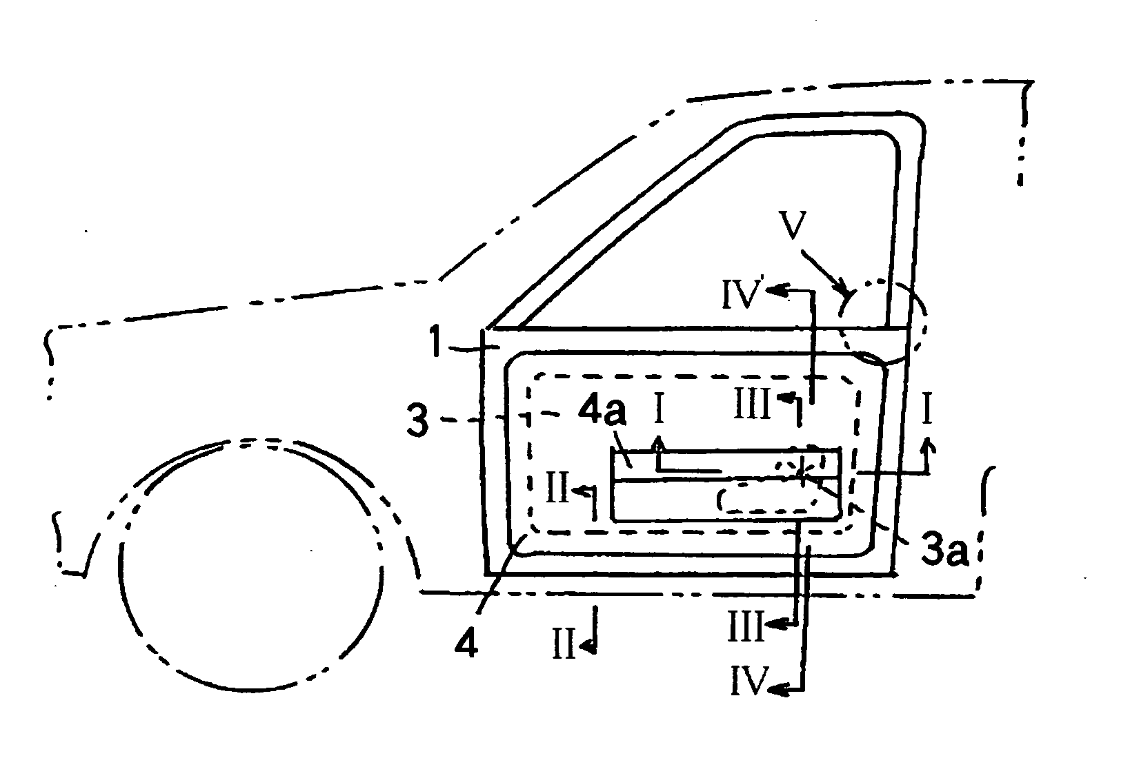 Ventilation structure of automobile door