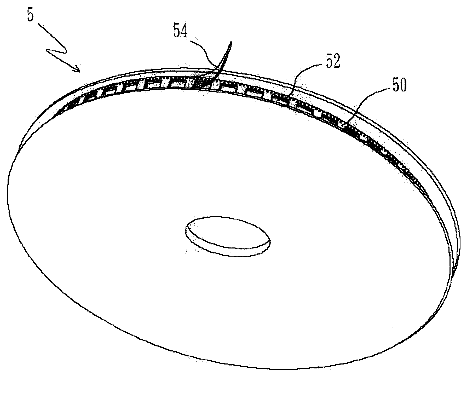 Material strap of large size surface for mounting component with structure increasing part