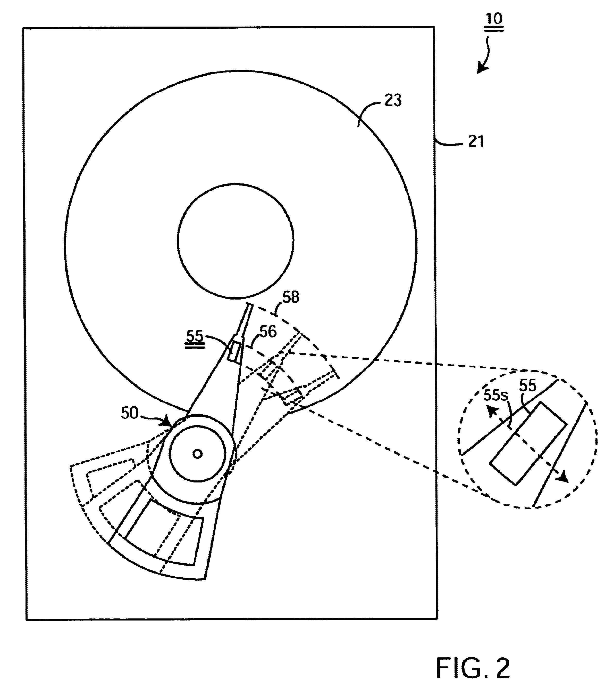 Disk drive having separate motion sensors for base and actuator