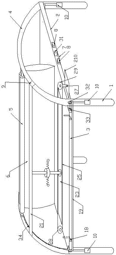 Rehabilitation nursing bed with automatic turning-over, back percussion and pressure sore prevention functions