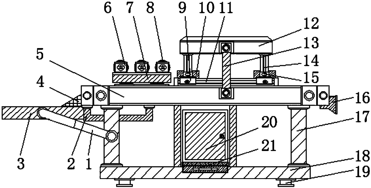 Rolling depression type breaking machine of glass mosaics