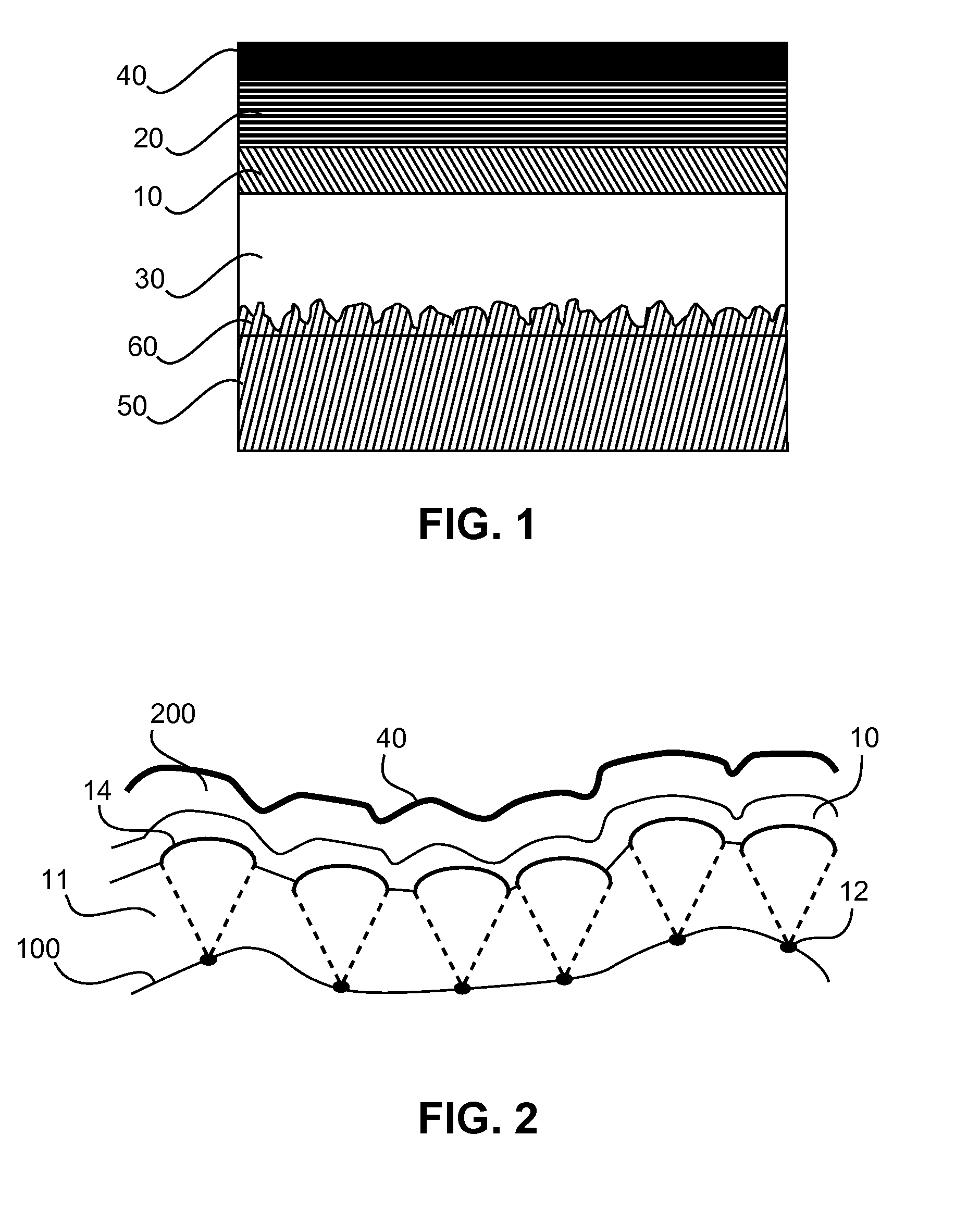 Light emitting device with improved internal out-coupling and method of providing the same