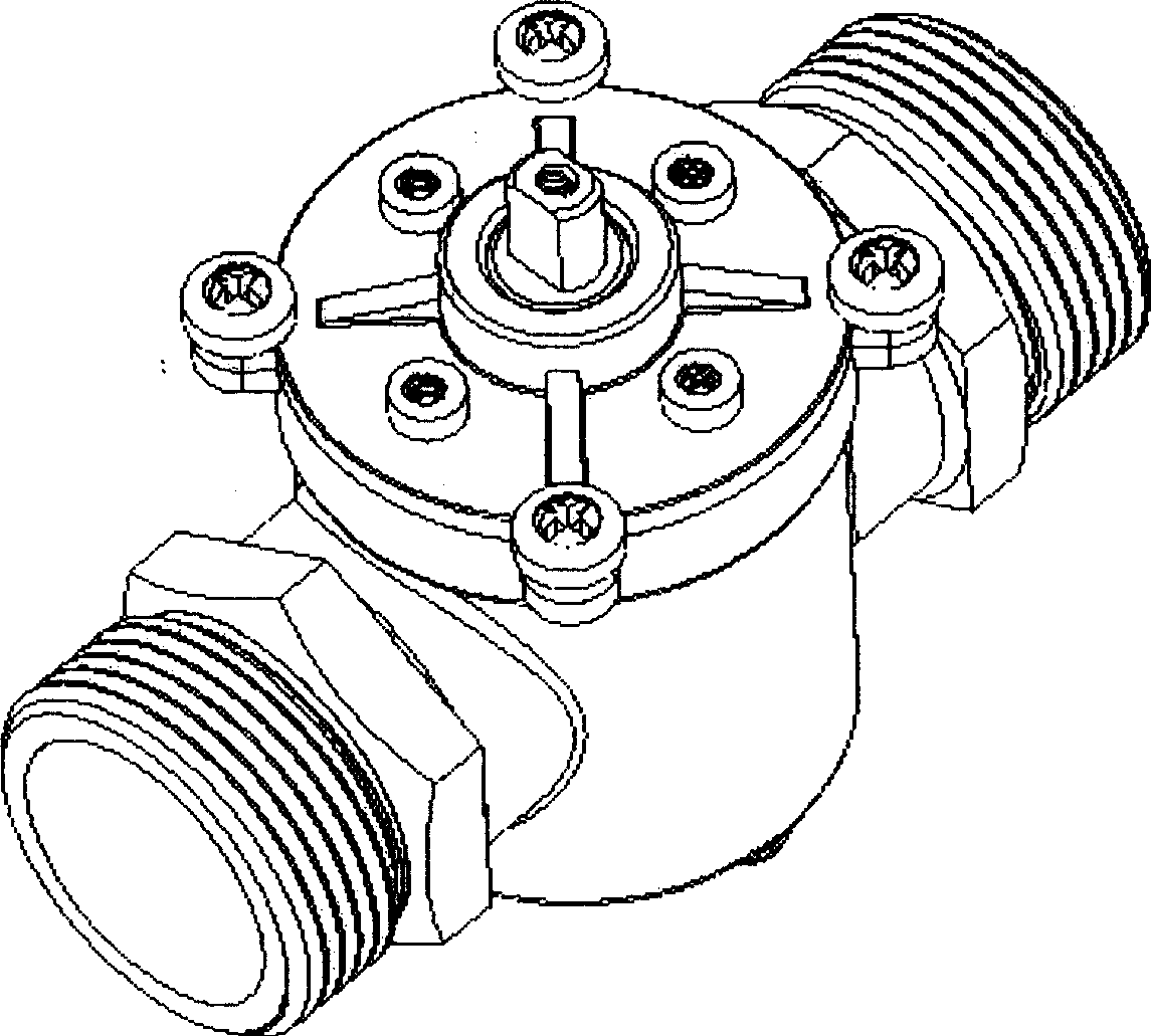Upper assembled electric ball valve