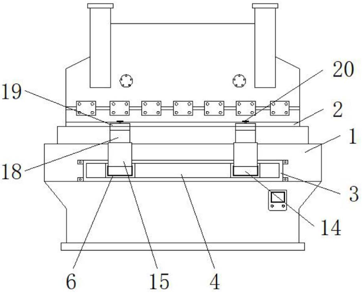 Hydraulic numerical control bending machine with auxiliary positioning structure