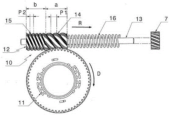 Driving device for safety belt tensioner