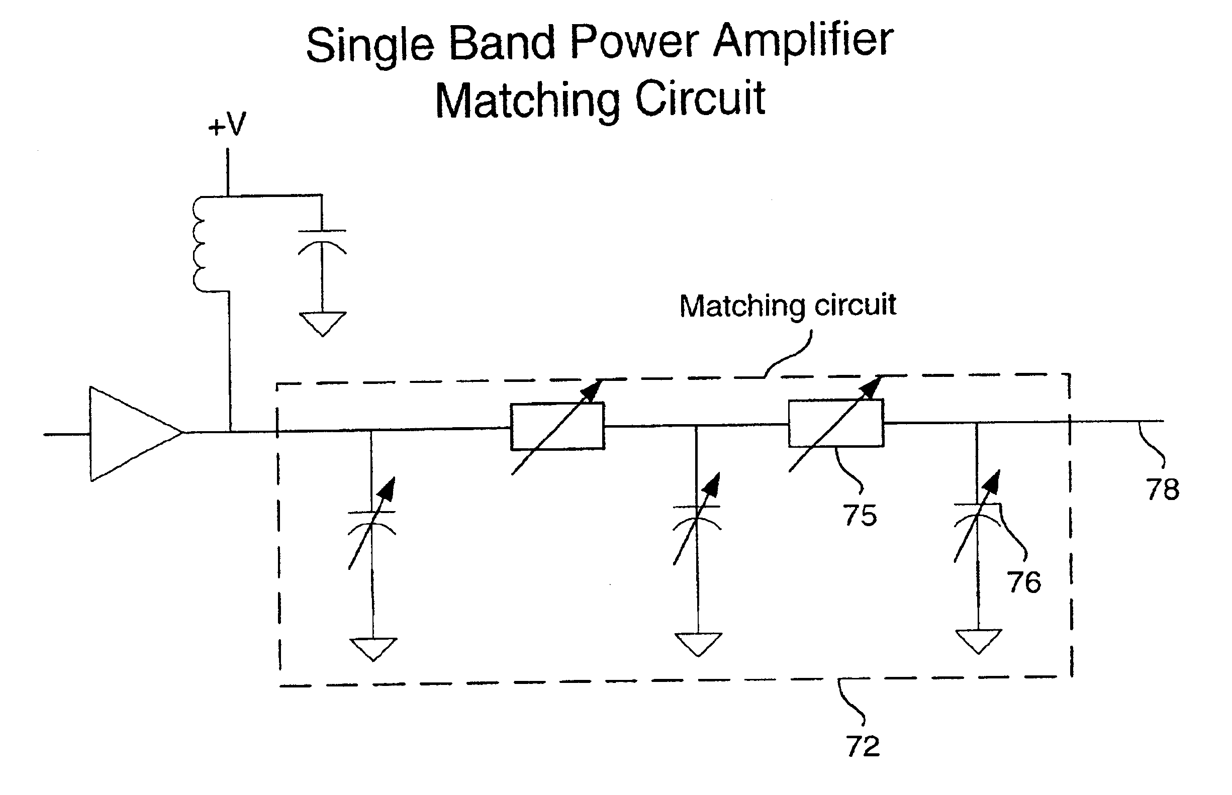 Tunable power amplifier matching circuit