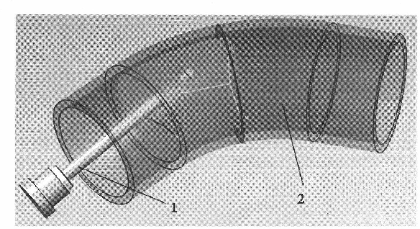 Five-axis NC (numerical control) milling method for internal surfaces of bent pipes
