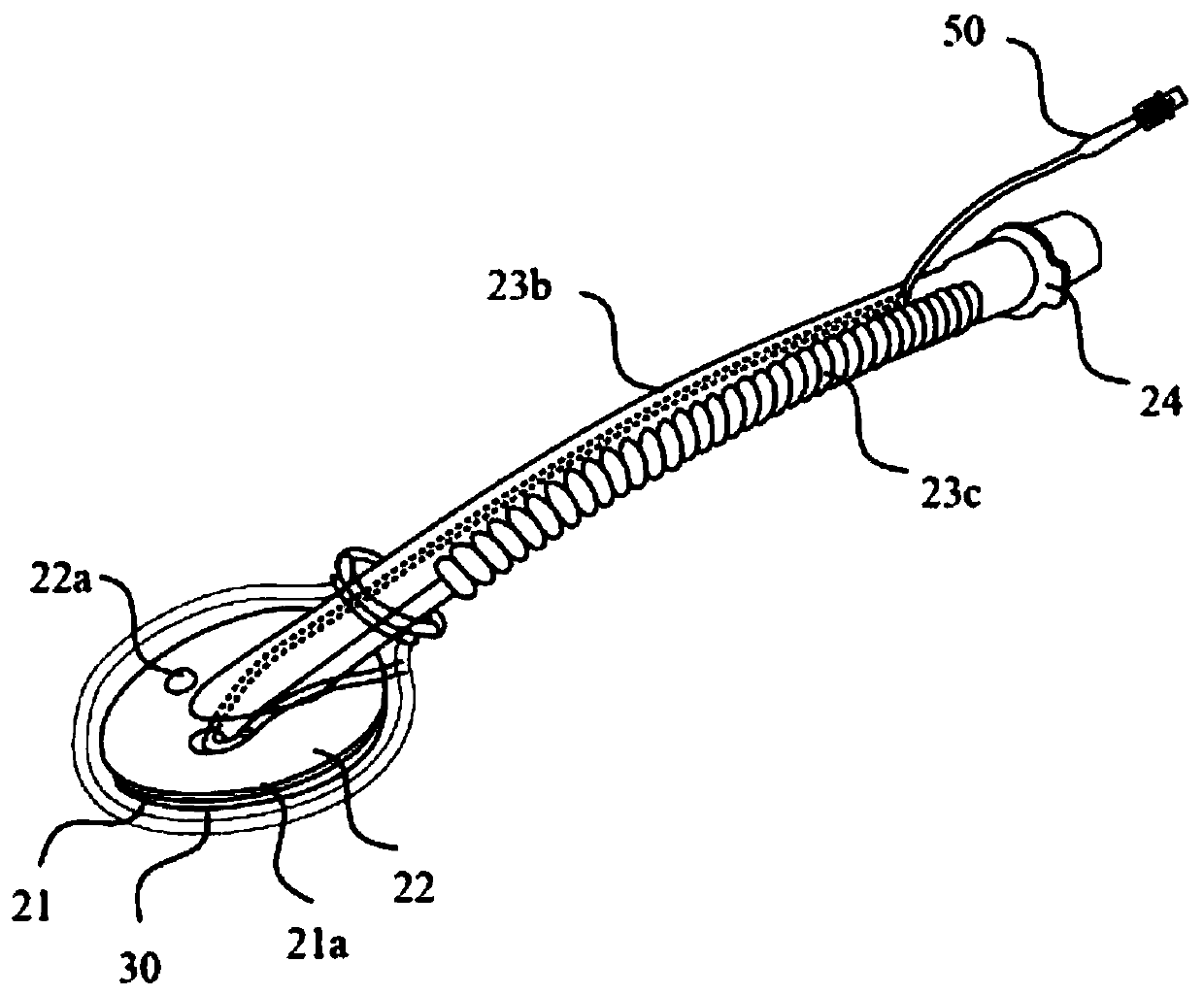 Foldable laryngeal mask structure