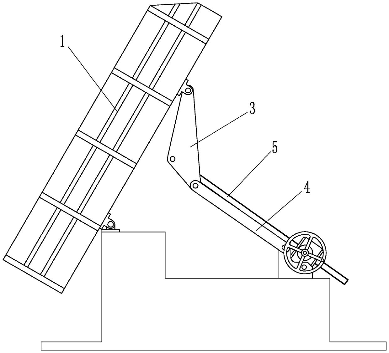 Self-locking type amplifying lifting mechanism